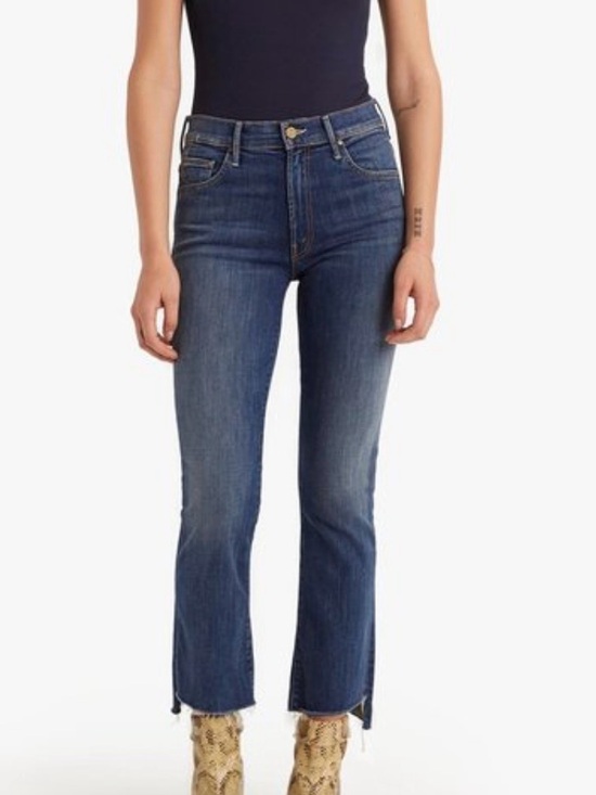 MOTHER Denim - MOTHER The Insider Crop Step Fray Jeans Not Rough Enough Size 32 Like New
